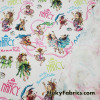 Fancy Girl Themed Cotton Rib Fabric – Cute Dress-Up Print