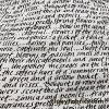 Phrases and Thoughts on Black Handwriting Print Cotton Jersey Knit
