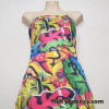 Colorful Graffiti Print on Ponte de Roma Knit Fabric