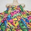 Colorful Graffiti Print on Ponte de Roma Knit Fabric
