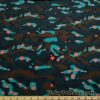 Camo with Orange Stars Print Nylon Spandex Swimwear Fabric at FlukyFabrics.com