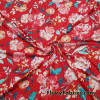 Cabbage Roses and Carnations Print on Light Red Lightweight Nylon Spandex Swimsuit Fabric