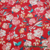 Cabbage Roses and Carnations Print on Light Red Lightweight Nylon Spandex Swimsuit Fabric