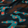 Camo with Orange Stars Print Nylon Spandex Swimwear Fabric