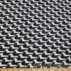White Wiener Dogs Print on Black Cotton Woven Apparel Fabric at FlukyFabrics.com