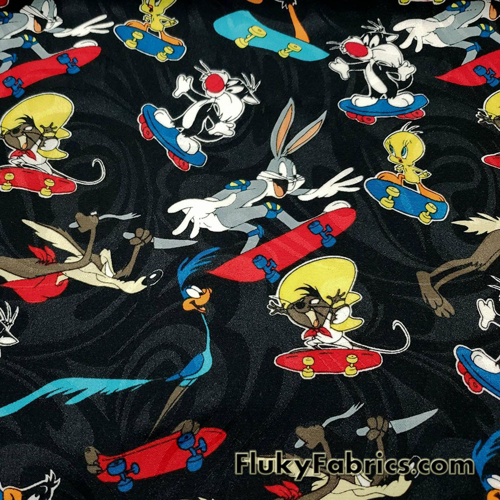 Vintage Cartoon Characters Print 45″ Wide Polyester Brocade Woven Fabric