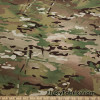 Shades of Green and Brown Camo Print Cotton Spandex Knit Fabric at FlukyFabrics.com