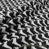 White Wiener Dogs Print on Black Cotton Woven Apparel Fabric