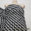 White Wiener Dogs Print on Black Cotton Woven Apparel Fabric