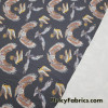Birds of Prey on Dark Gray 4 Way Stretch Nylon Spandex Swimsuit Fabric