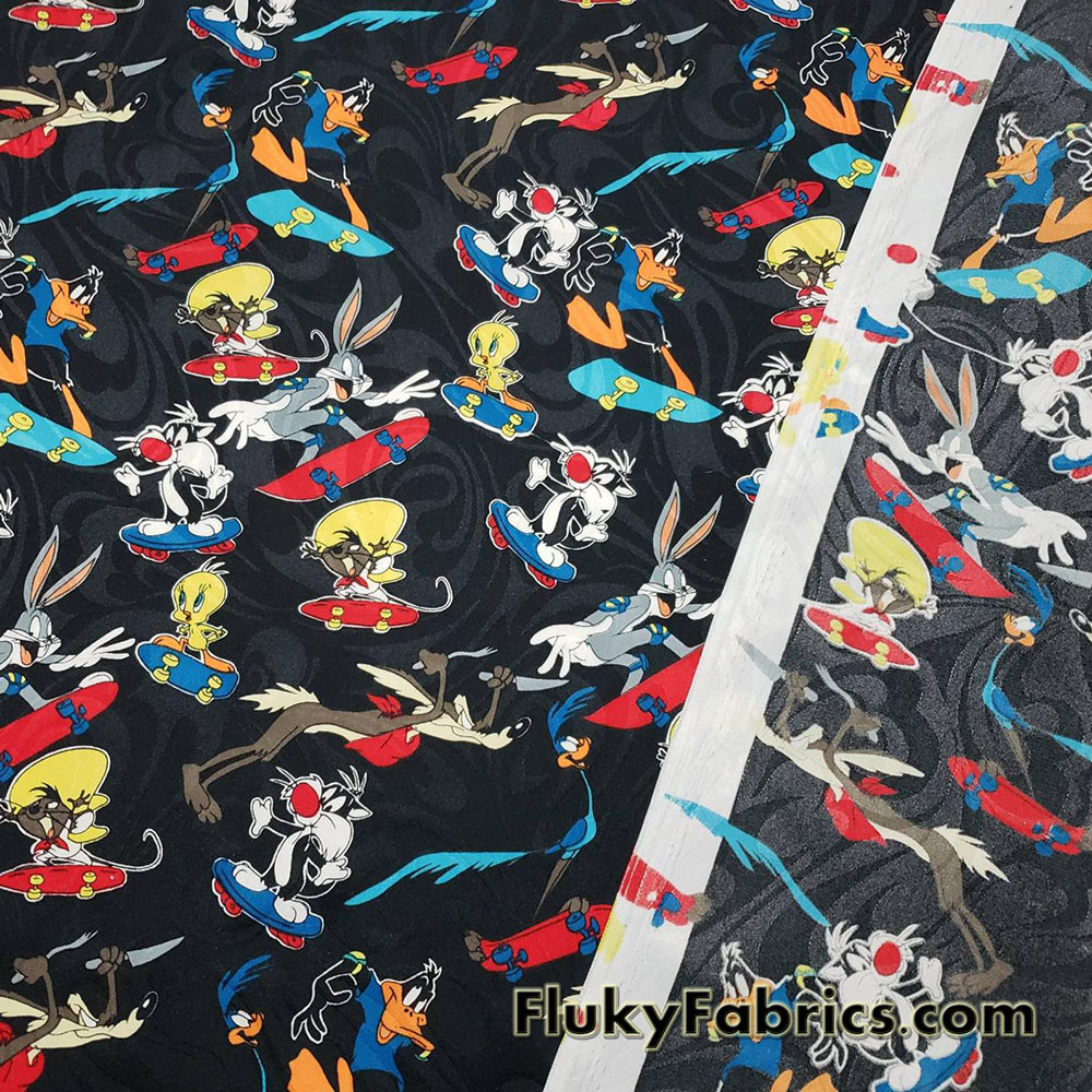 Vintage Cartoon Characters Print 45″ Wide Polyester Brocade Woven Fabric