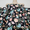 Pastel Roses Print Over a Black Background Swimsuit Nylon Spandex Fabric