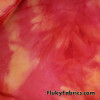 Shades of Red and Yellow Tie Dye Print Nylon Spandex Bikini Swimsuit Fabric