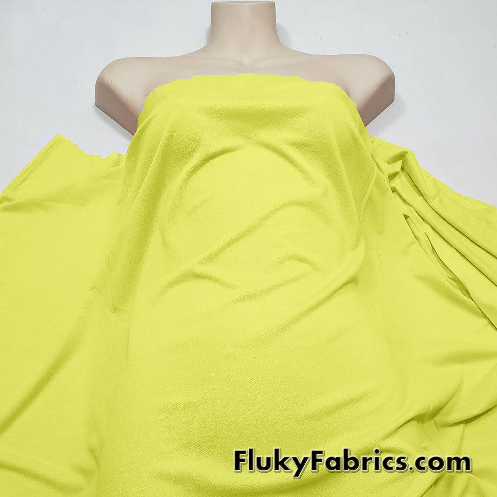 Light Yellow Swimsuit Lining Fabric FlukyFabrics
