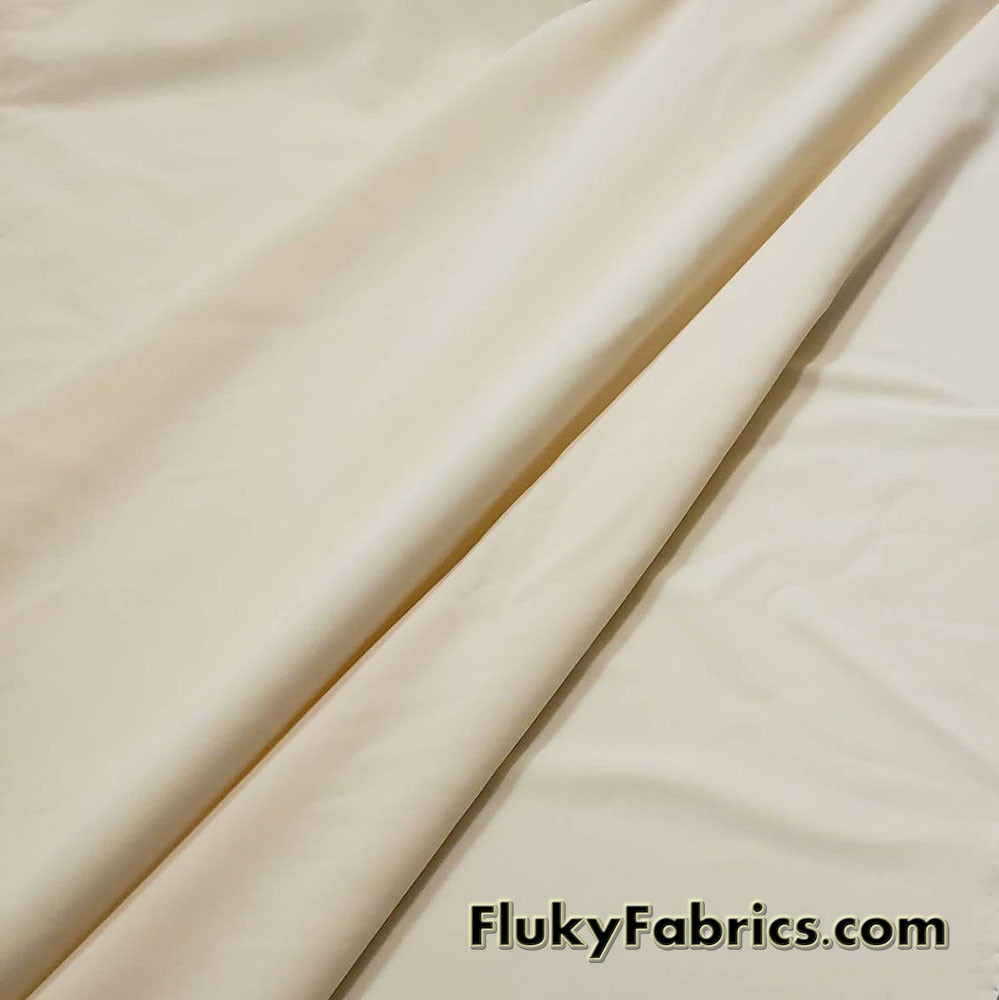 Vanilla Cream Solid Nylon Spandex Swimwear Fabric