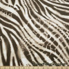 Olive Brown Abstract Animal Print Swimsuit Bikini Nylon Spandex Fabric at FlukyFabrics.com