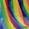 Vertical Rainbow Lines Print 2 Way Stretch Mesh Poly Spandex Fabric by the Yard