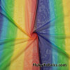 Vertical Rainbow Lines Print 2 Way Stretch Mesh Poly Spandex Fabric by the Yard