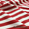 Classic Christmas Red and White Striped Cotton Spandex Knit Fabric