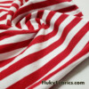 Classic Christmas Red and White Striped Cotton Spandex Knit Fabric