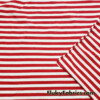 Classic Christmas Red and White Striped Cotton Spandex Knit Fabric