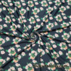 Peach Roses on Charcoal Nylon Spandex Fabric for Bikini Swimsuit Swimwear and Activewear