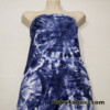 Navy and White Tie Dye Print Lightweight Bikini Fabric