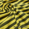 Dark Olive Green and Yellow Yarn Dyed Stripe Cotton Spandex 3/8″ Stripes 4 Way Stretch Fabric