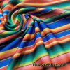 Colorful Mexican Sarape Stripes Print Swimwear Nylon Spandex Fabric