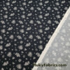 Off White Bandana Paisleys on Black Print Swimwear Fabric