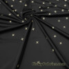 Pale Gold Lurex Scattered Stars on Black 4 Way Stretch Spandex Swimsuit Fabric