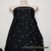 Pale Gold Lurex Scattered Stars on Black 4 Way Stretch Spandex Swimsuit Fabric