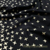 Pale Gold Lurex Scattered Stars on Black 4 Way Stretch Spandex Swimsuit Fabric