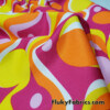 Psychedelic Candy Print Poly Spandex Fabric by the Yard