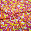 Psychedelic Candy Print Poly Spandex Fabric by the Yard