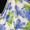 Big Tropical Blue Flowers and Green Leaves Print Swimsuit Nylon Spandex Fabric