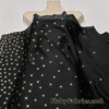 Pale Gold Lurex Scattered Stars on Black 4 Way Stretch Spandex Swimsuit Fabric
