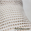 Light Ivory Stretch Fishnet Poly Span Fabric | FlukyFabrics.com