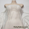 Light Ivory Stretch Fishnet Poly Span Fabric