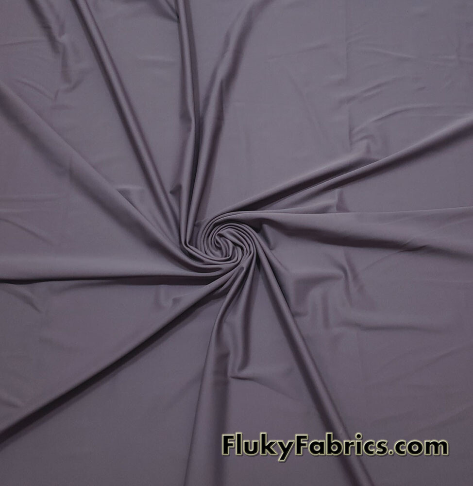 Purplish Gray Smoke Solid Nylon Spandex Swimwear Fabric