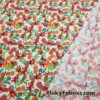 Colorful Pineapples on White Lightweight Swimsuit Fabric