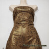 Gold Foggy Foil on Bronze Python Snake Skin Swimwear Nylon Spandex Fabric