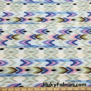 Tribal Arrows Print Stripes Nylon Spandex Fabric