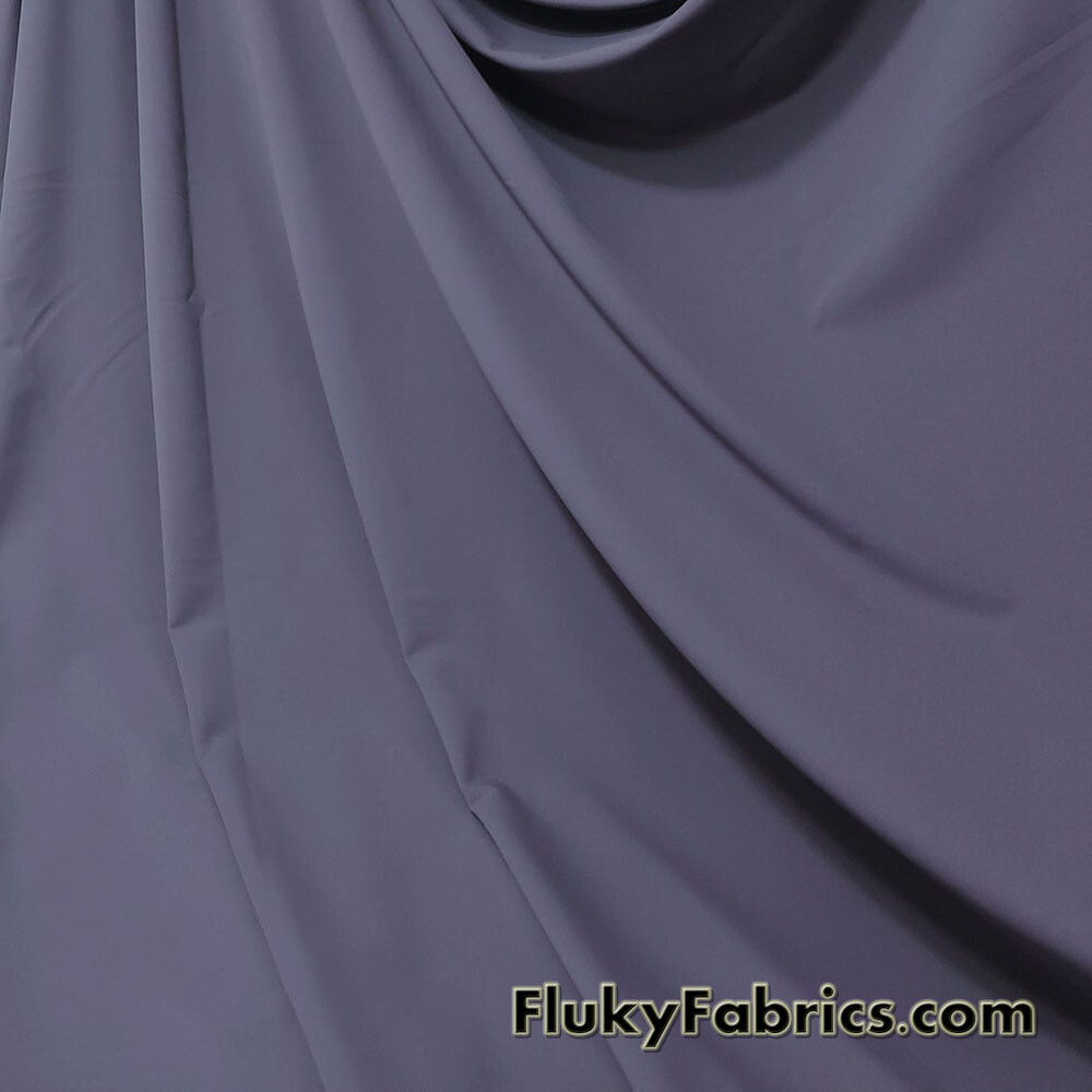 Purplish Gray Smoke Solid Nylon Spandex Swimwear Fabric