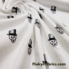 Skulls with Top Hats Print Lightweight Cotton Jersey Spandex Fabric