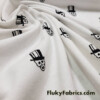 Skulls with Top Hats Print Lightweight Cotton Jersey Spandex Fabric