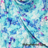 Watercolor Paint Splatter in Shades of Blue and Pink Abstract Print