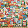Farmer's Market Items Print Cotton Woven Fabric at flukyfabrics.com