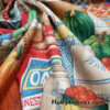 Farmer’s Market Items Print Cotton Woven Fabric
