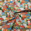 Farmer’s Market Items Print Cotton Woven Fabric